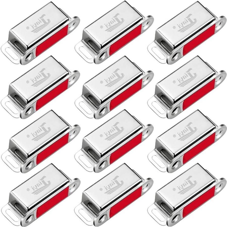 12 Pieces Stainless Steel Cabinet Door Magnets for Kitchen Cabinet Closure