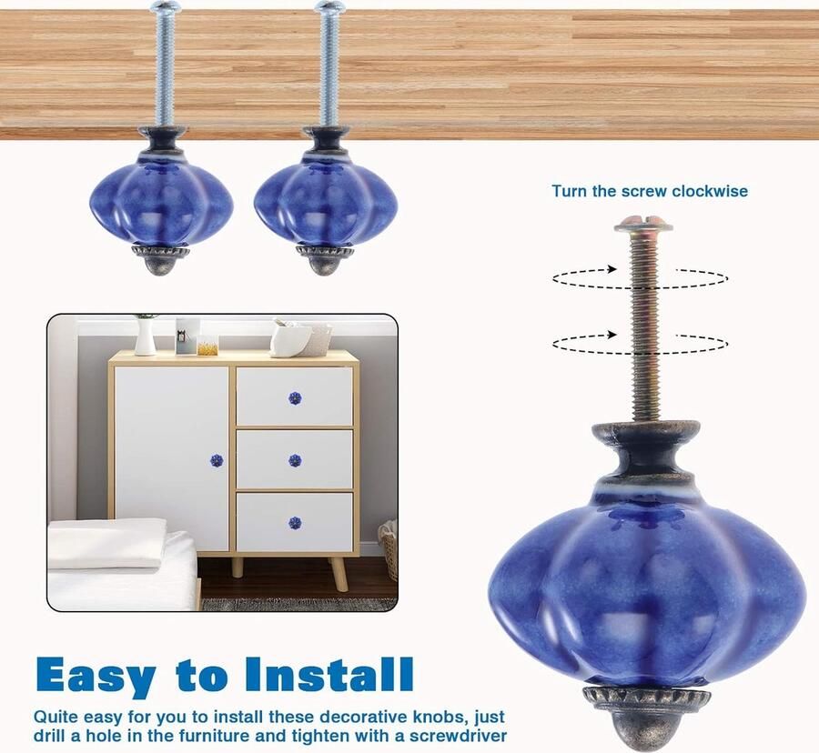 12 STKS Chic Lade Knoppen Antieke Pompoen Keuken Cabi Kast Handgrepen