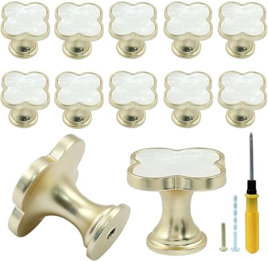 12 Stuks Gouden Dressoir Knoppen voor Keukenkasten en Meubels