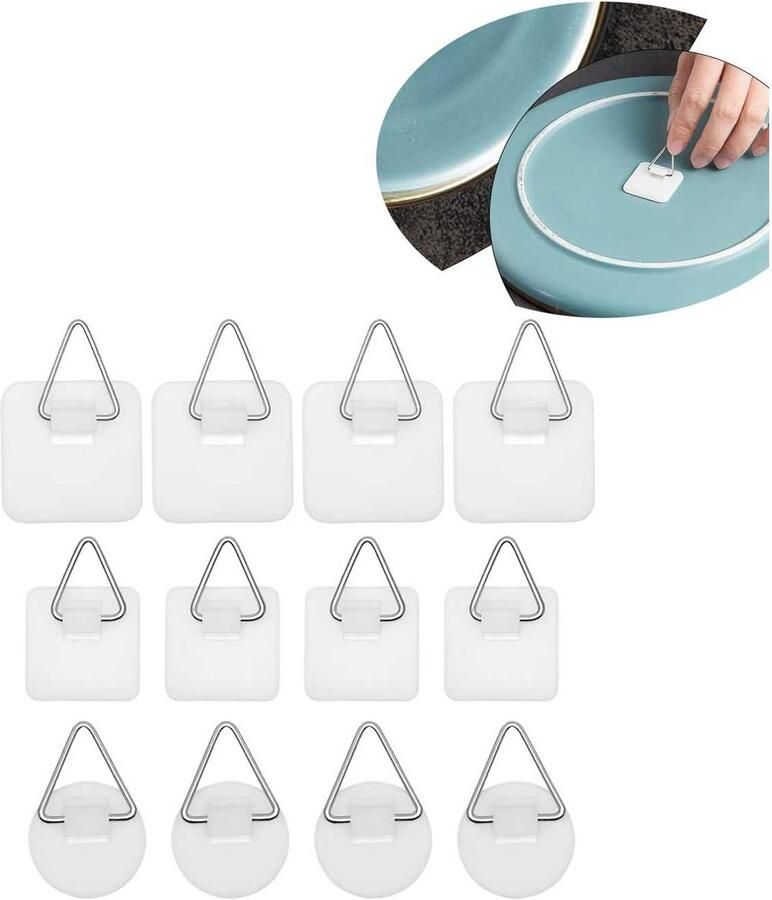 12 stuks handdoekhaakjes zelfklevend Ophanghaken handdoek haakjes Kledinghaak Sleutelhaak wandhaak Handdoekhaken kapstokhaak jashaak HanddoekHaak Schilderijhaak jas haak badkamer haken 3 2 x 3 2 x 1 cm Zelfklevende haak