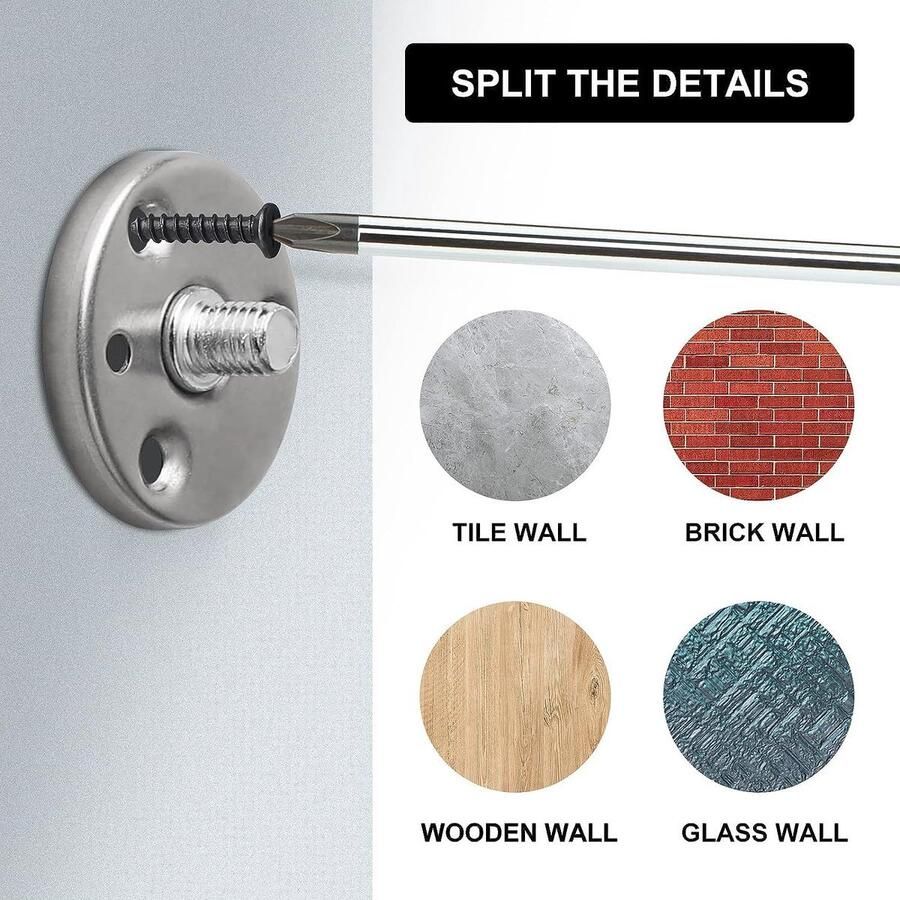 12 stuks kapstokhaken zwart 53 mm ronde wandhaken roestvrij staal handdoekhaken zwart met bevestigingsmateriaal roestvrij kledinghaken voor badkamer keuken slaapkamer