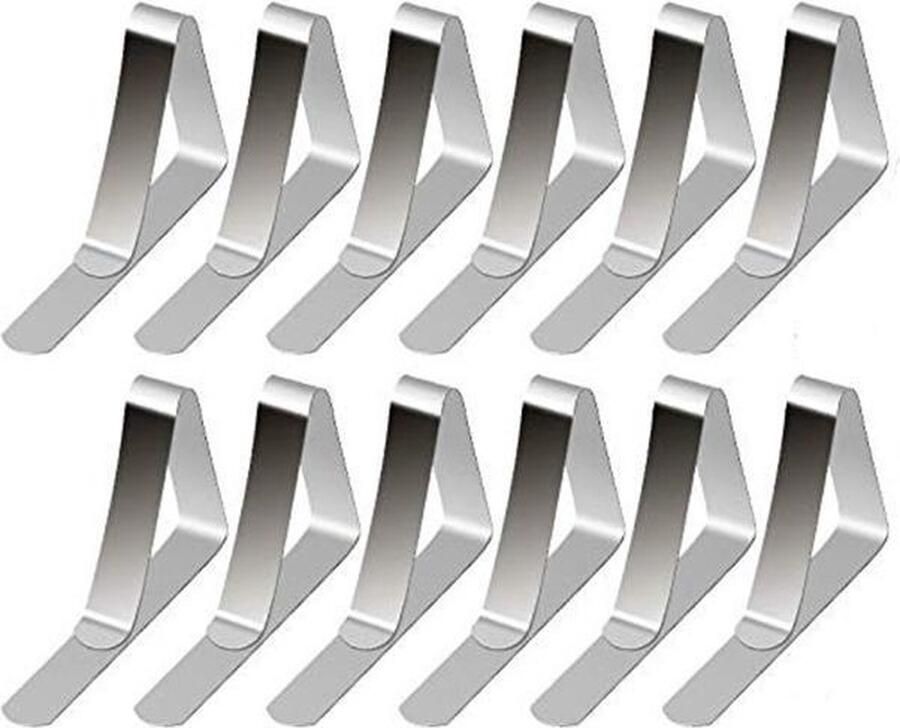 24 stuks luxe RVS tafelkleed klemmen voor tafels tot 3.5cm dikte tafellaken houder tafelkleedgewicht tafel accessoires