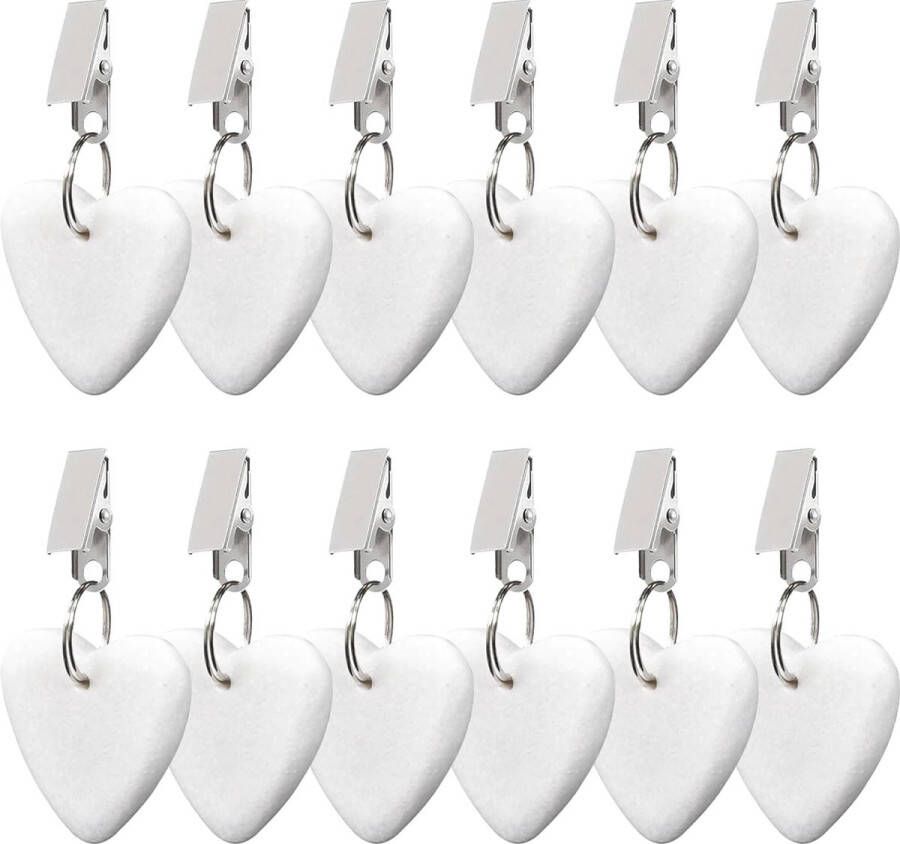 12 stuks marmeren tafelkleedklemmen met klem tafelkleedgewichten kleerhangers tafelklemmen extra zware tafelkleedgewichten voor restaurant feesttenten outdoor picknick familiediner