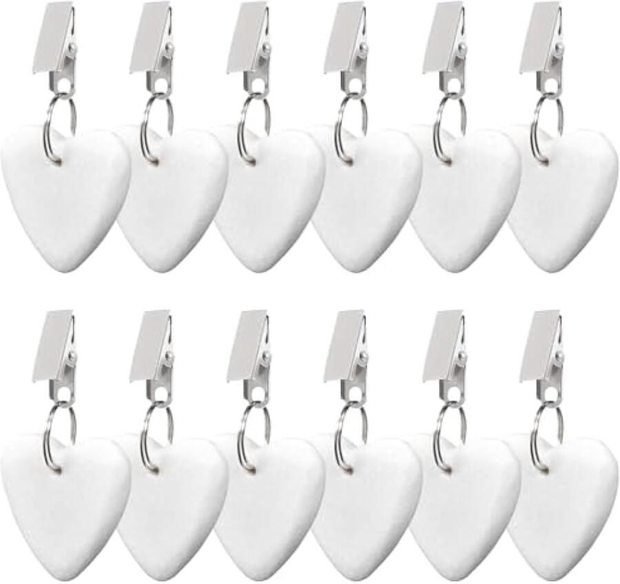 12 stuks marmeren tafelkleedklemmen met klem- tafelkleedgewichten- kleerhangers- tafelklemmen- extra zware tafelkleedgewichten voor restaurant- feesttenten- outdoor- picknick- familiediner