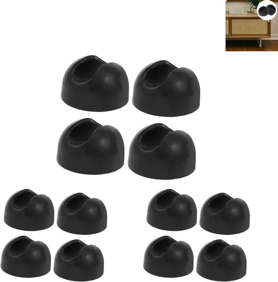 12 stuks Open poten van kunststof U-vormige meubelen met antislipvoetjes Bureaustoelboog U-vormige stoelpootbeschermers Bedvoetbeschermers Stoelpootbeschermers Geen krassen