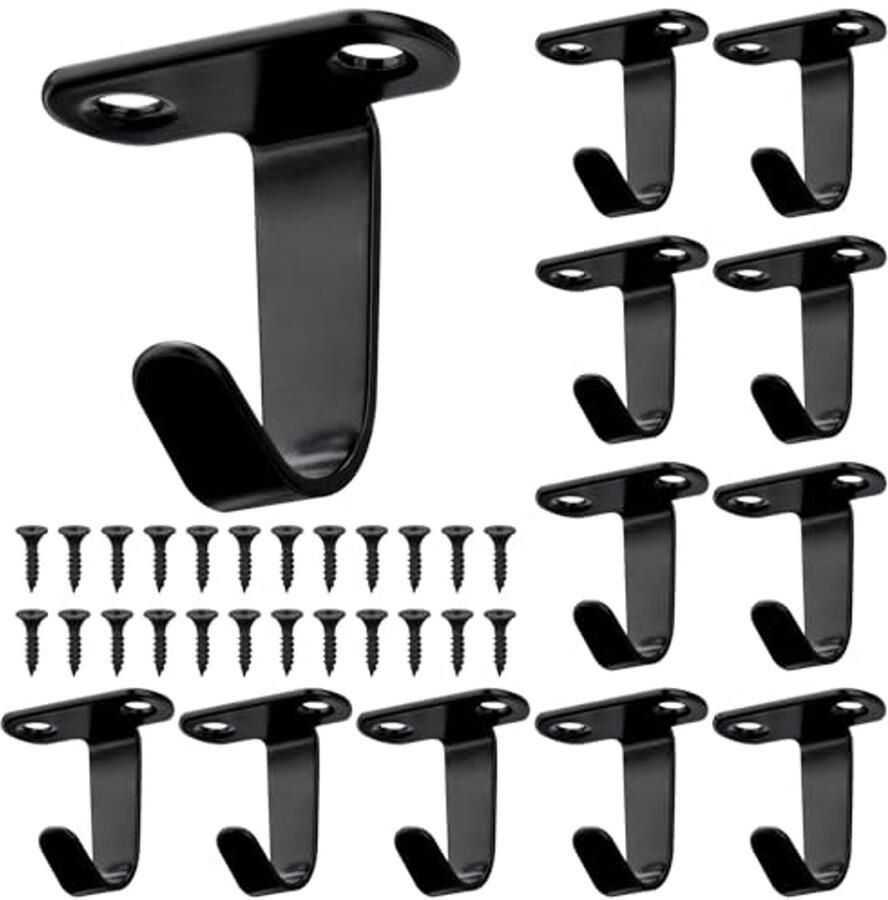 12 Stuks Plafondhaken Roestvrij Stalen Haken voor Garderobe Wandhaken voor Planten en Lantaarns