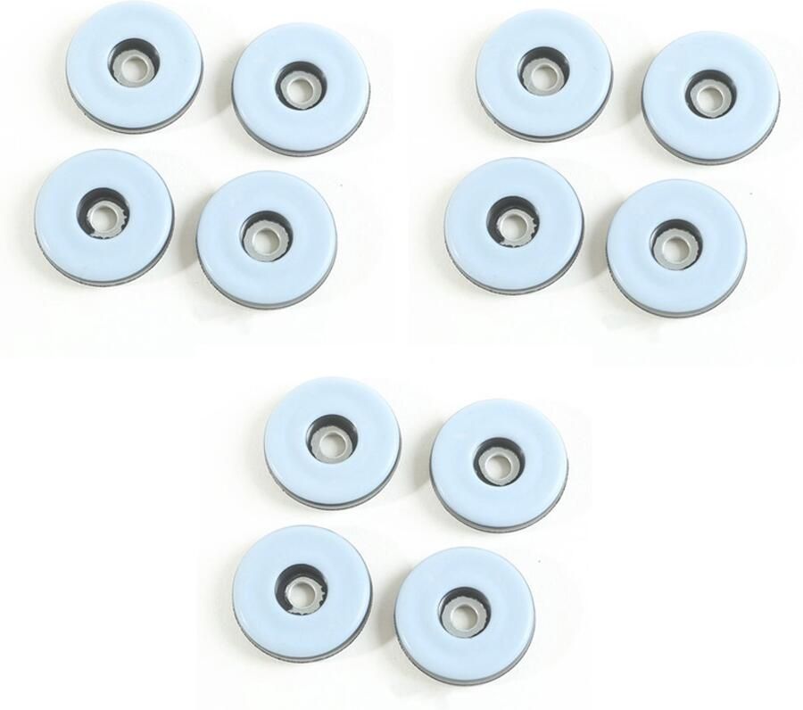 12 stuks Ronde Meubelpads Schroef Meubelglijders Voor Houten Meubels 30*30mm Voor Harde Vloeren Antislip Meubelglijders Verminderen Geluid bij het Verplaatsen van Stoelen of Tafels Zwart en Wit
