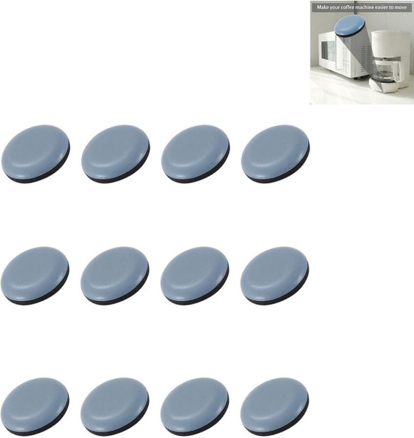 12 stuks Slippads Tafel- en stoelmatten voor thuis Anti-bumper pads voor keukentafelhoeken Zelfklevende vloerbeschermers Ronde zelfklevende meubelglijpads Magic Slider vloerbeschermers
