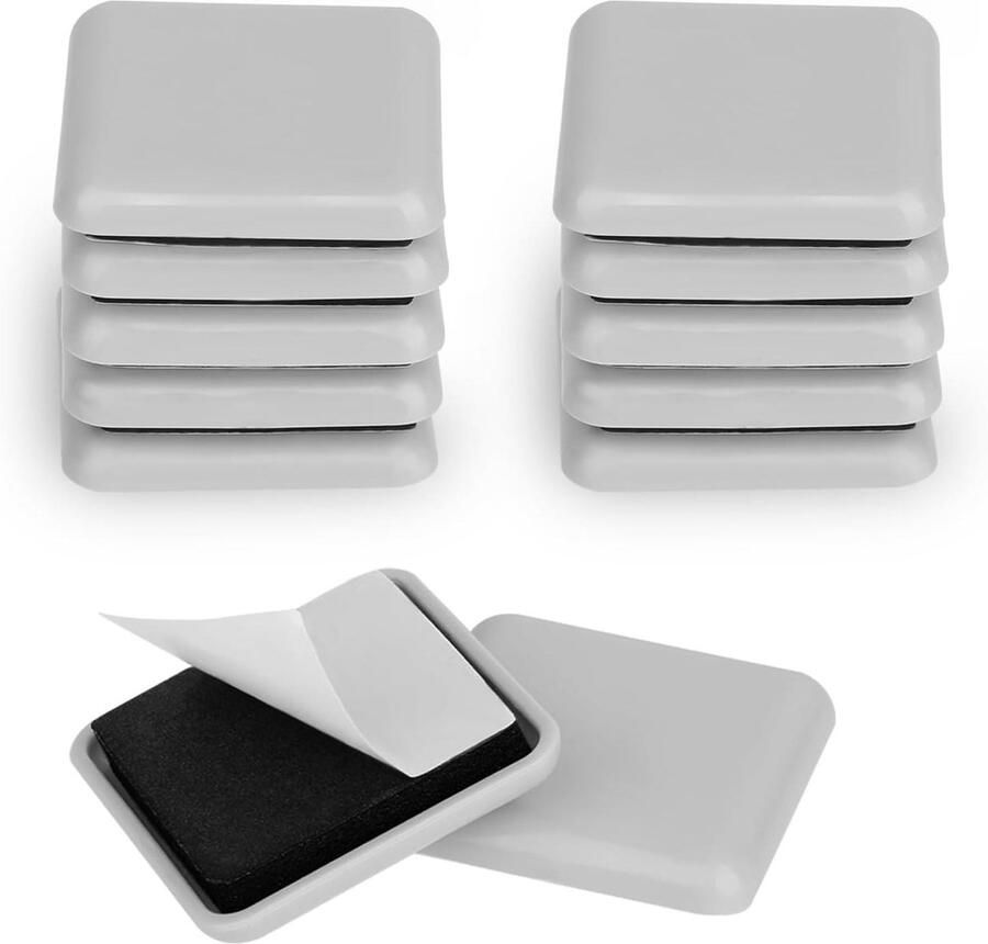 12 stuks Zelfklevende Beige Meubels Sliders voor Hardhouten Vloeren en Tapijt Set van 15 inch Bewegende Mannen Sliders Herbruikbare Bewegende Pads