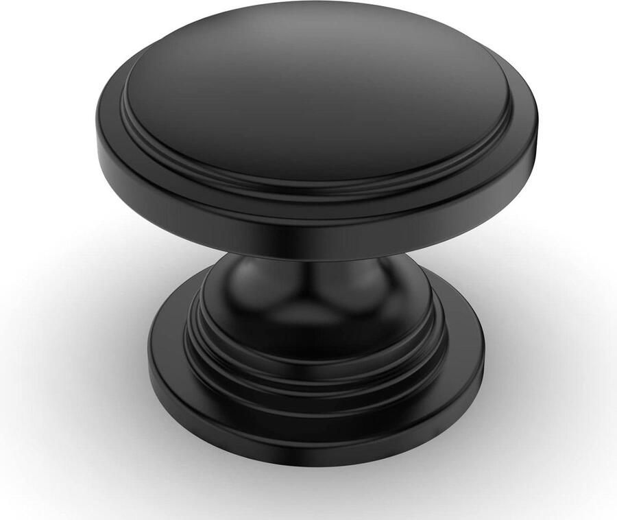 12 stuks zinklegering keukenkast knoppen matzwart ladeknoppen voor dressoir en badkamerkasten