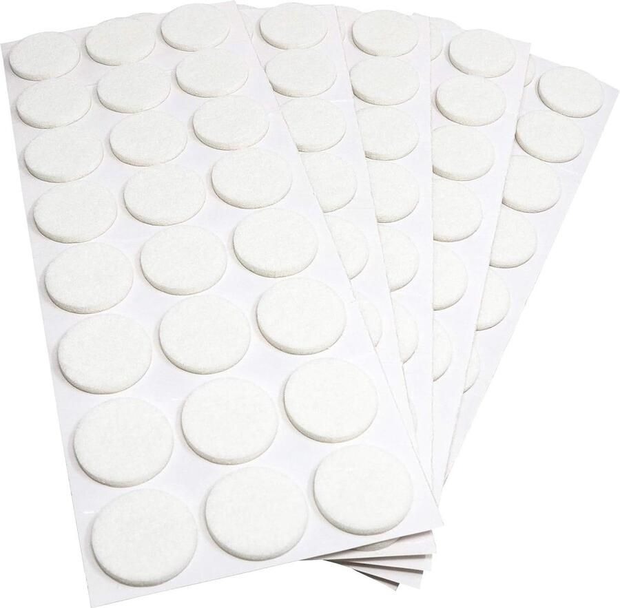 120 x zelfklevende viltglijders Wit ø 28 mm Rond Meubelviltglijders met een dikte van 35 mm Meubel- en vloerbescherming