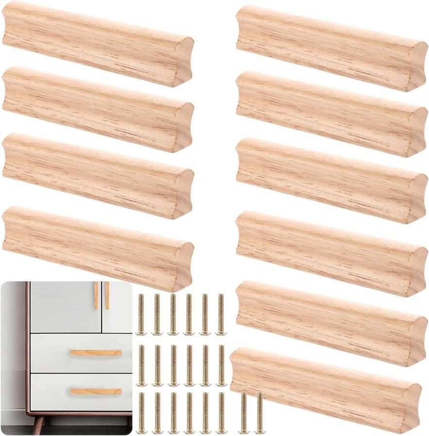120mm houten kastgrepen massief eiken ladegreep deurgreep keukengreep bruin commode meubels keuken laden 10 stuks