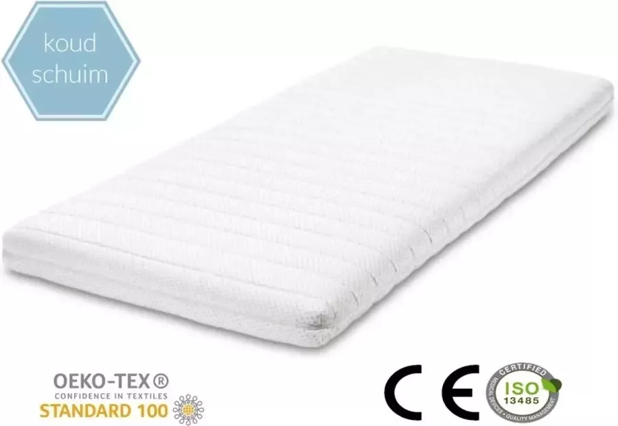 '''Merkloos'' 120x220 Topdekmatras Topper HYBRIDE Koudschuim Gel foam -Exclusive- 7CM ACTIE 100% veilig