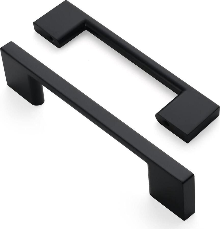 128 mm Mat Zwarte Deurgrepen 10 Stuks Roestvrij Staal Morden Meubelgrepen Keuken Kantoor Laden Kast
