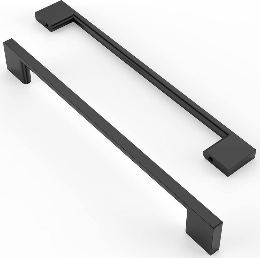 128 mm Mat Zwarte Deurgrepen Roestvrij Staal Moderne Meubelgrepen Keuken Kantoor Laden Kast