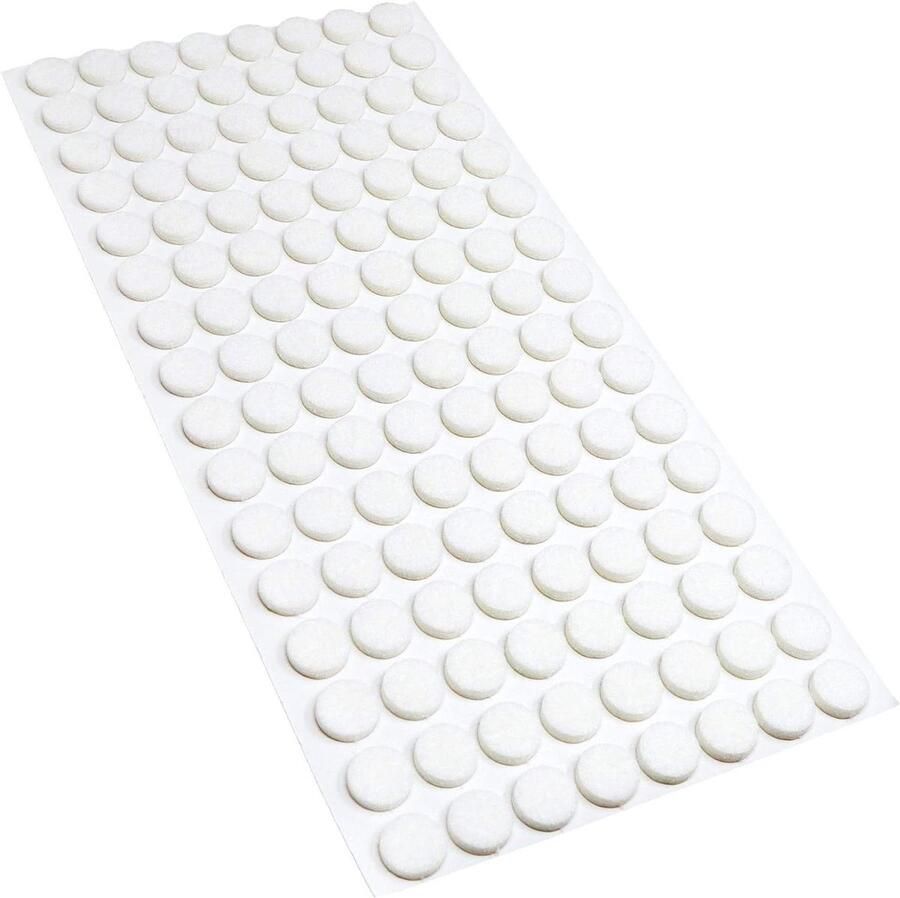 128 x zelfklevende viltglijders Wit ø 12 mm Rond Meubelviltglijders met een dikte van 35 mm Meubel- en vloerbescherming