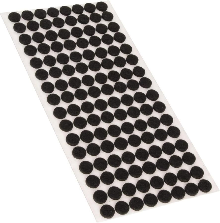 128 x Zelfklevende Viltglijders Zwart ø 12 mm Rond Meubelviltglijders met een dikte van 35 mm Meubel- en vloerbescherming