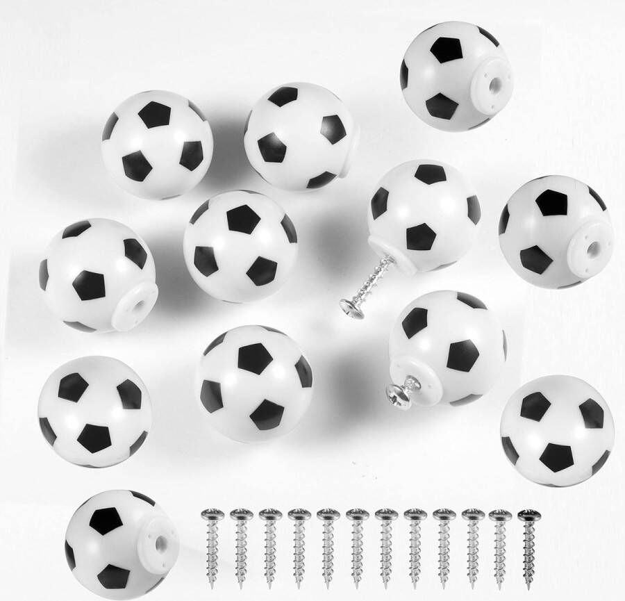 12st voetbal dressoir knoppen voetbal lade knoppen sport thema decor handgrepen meubeldecoratie handgrepen voor dressoirs kasten