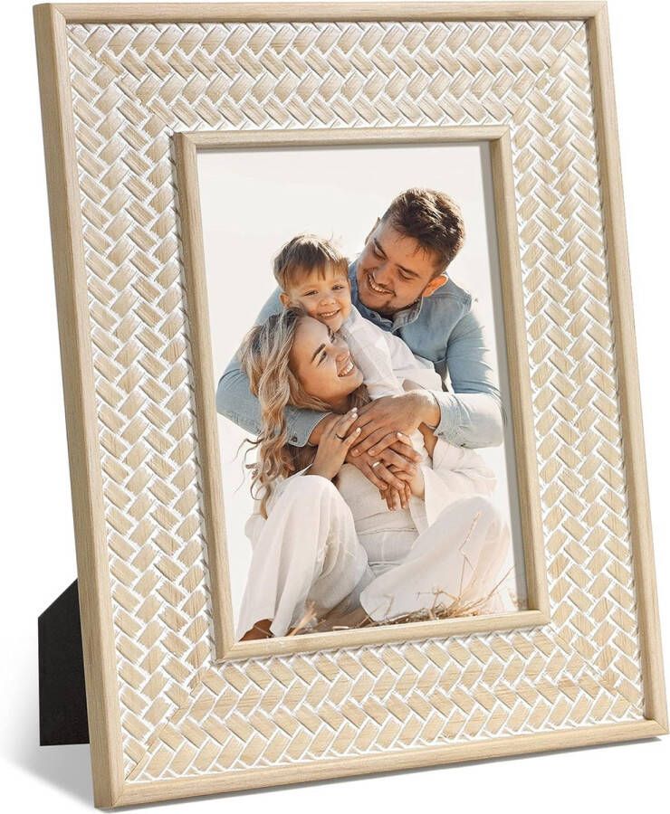 13 x 18 fotolijst boho beige patroon Marokko shabby deco familie geschenken muur of tafel