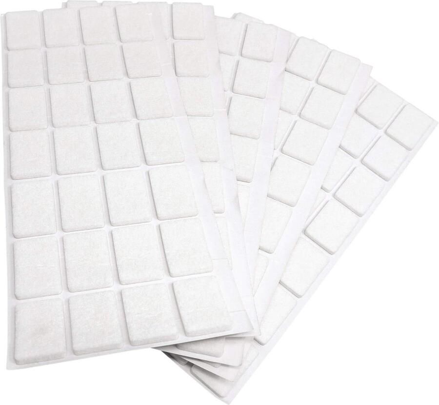 140x zelfklevende viltglijders Wit 20x30 mm Rechthoekig Meubelviltglijders 35 mm dikke Meubel- en vloerbescherming