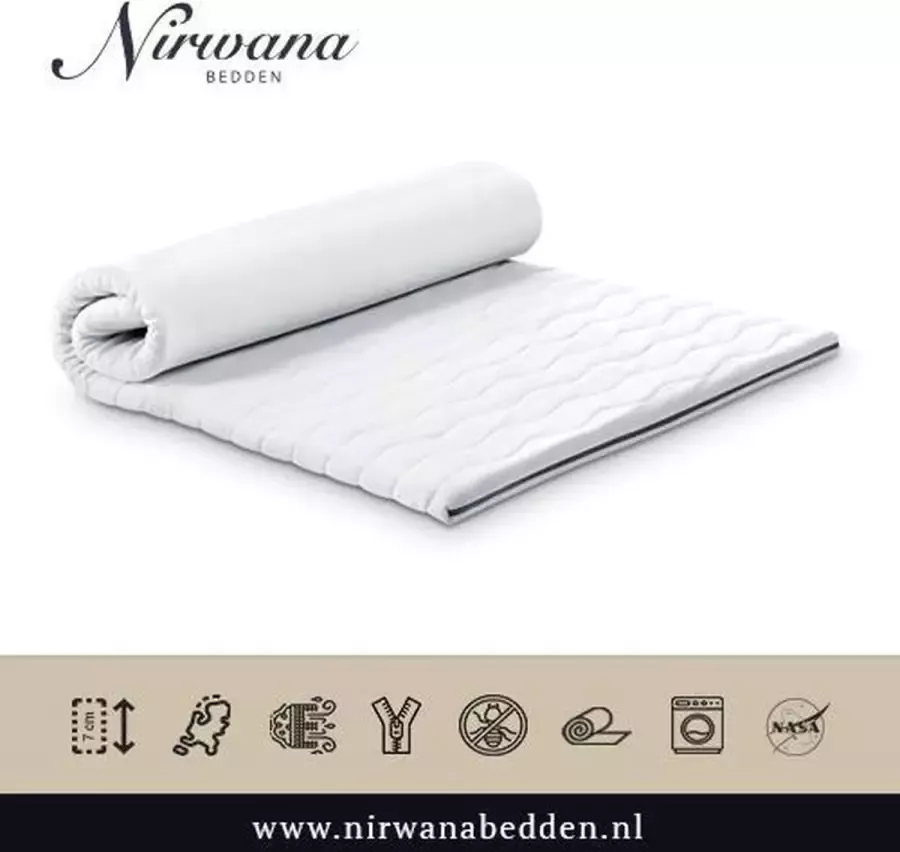 140x200 Topdekmatras Topper NASA-VISCO Traagschuim 7 CM