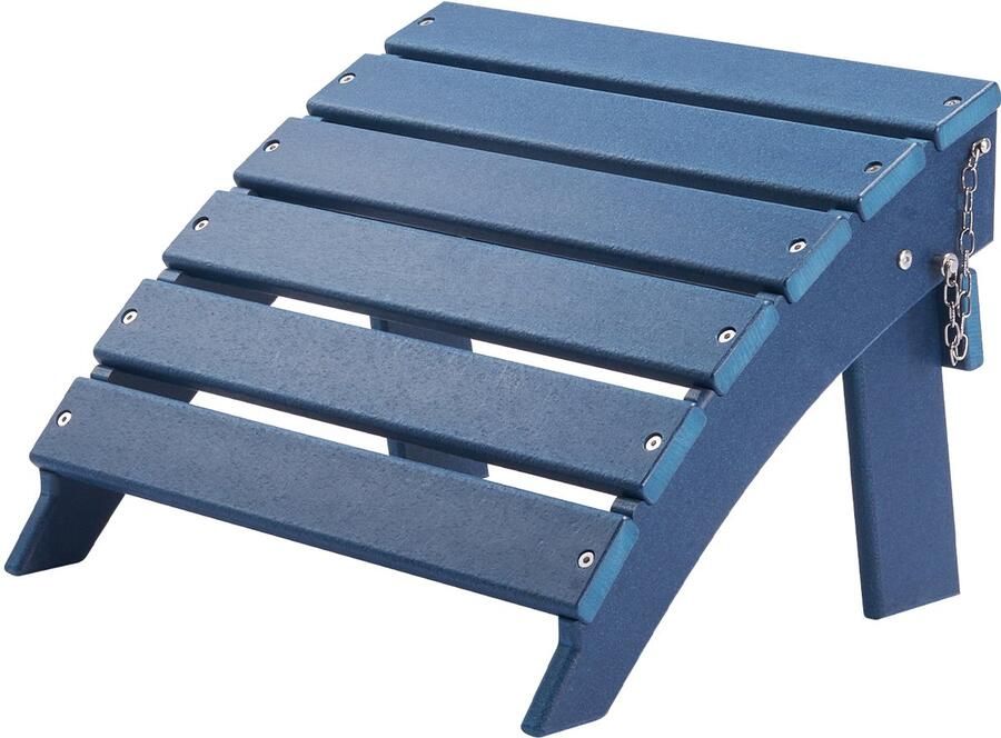 15 7 X 18 9 X 13 Inch Hdpe Opvouwbare Adirondack Voetenbank Weerbestendige Voetensteun voor Adirondack Stoel Ideaal voor Veranda Zwembad Gazon Achtertuin Blauw