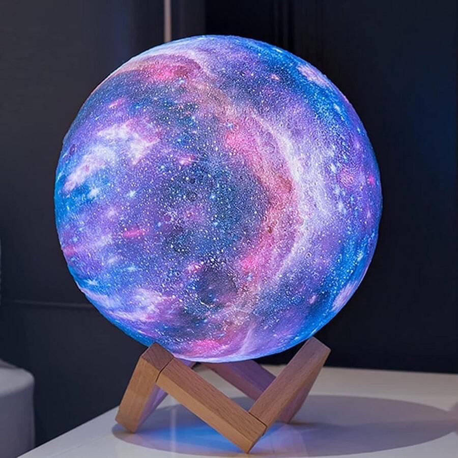 15 cm 3d Starry Sky Night Lamp 16 kleuren afstandsbediening Nacht licht USB Laad kinderkamer Slaapkamer Café Bar Party Kerstmis