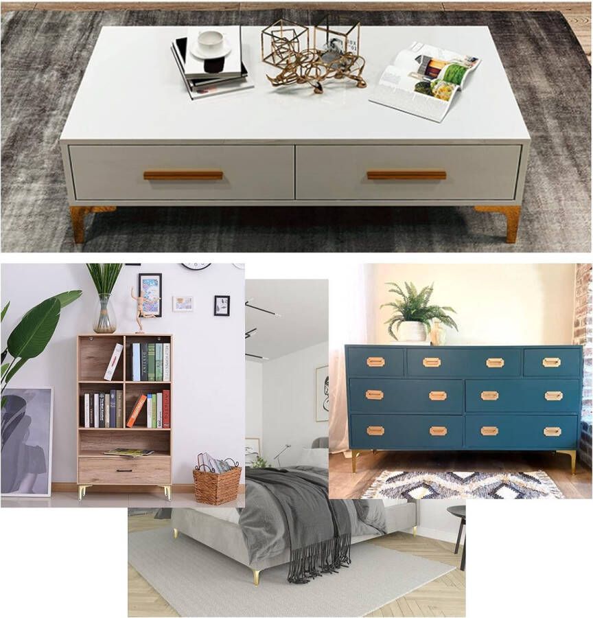 15 cm metalen bankpoot 4 stuks moderne meubelpoten bank meubels verhoger poten doe-het-zelf meubels vervanging poten voor tv-kast Ottomaanse sofa kast Goud