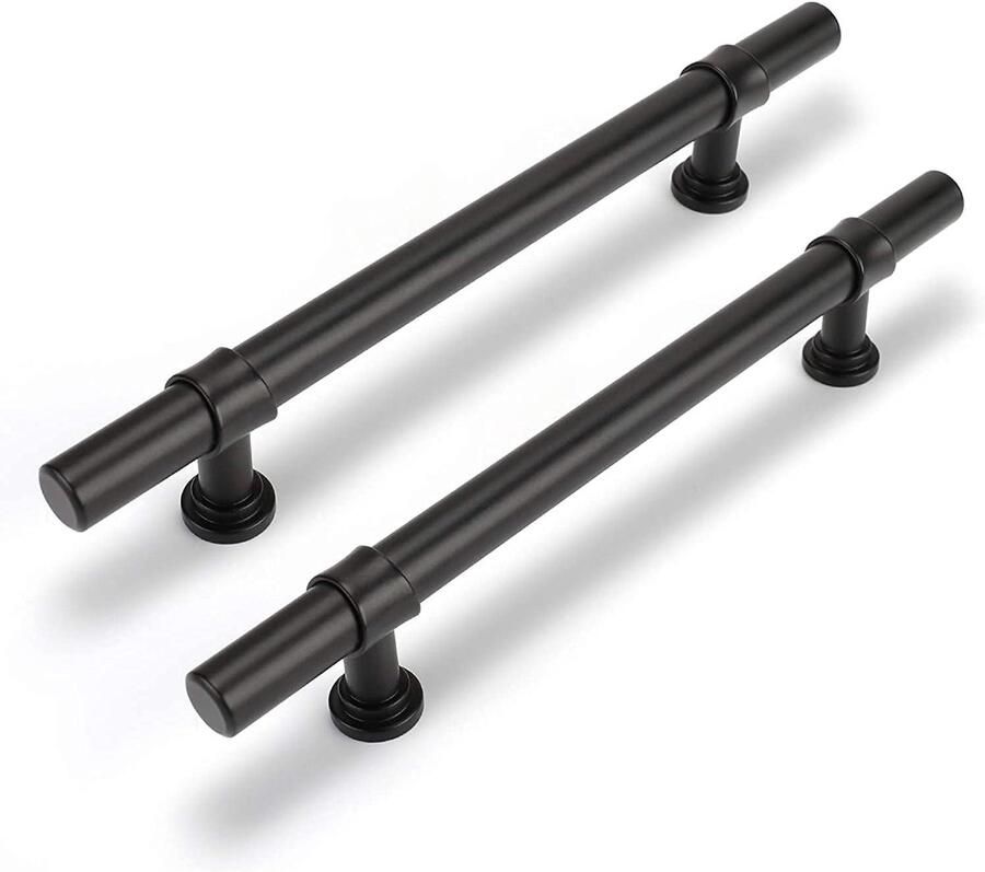 15 stuks 128 mm zwarte keukenkastgrepen T-vormige vintage ladegrepen voor kledingkast slaapkamer kast