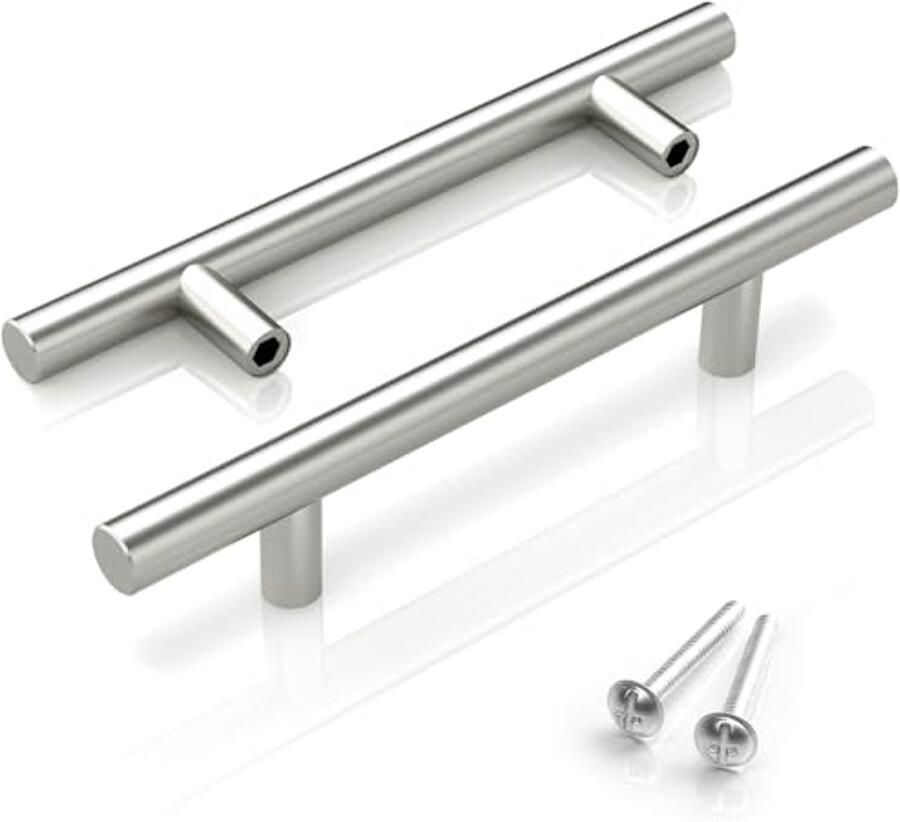 15 stuks handgrepen voor meubelkast verzinkt roestvrij staal 102 mm zilveren meubelgrepen voor keukenkast badkamerkast nachtkastje laden