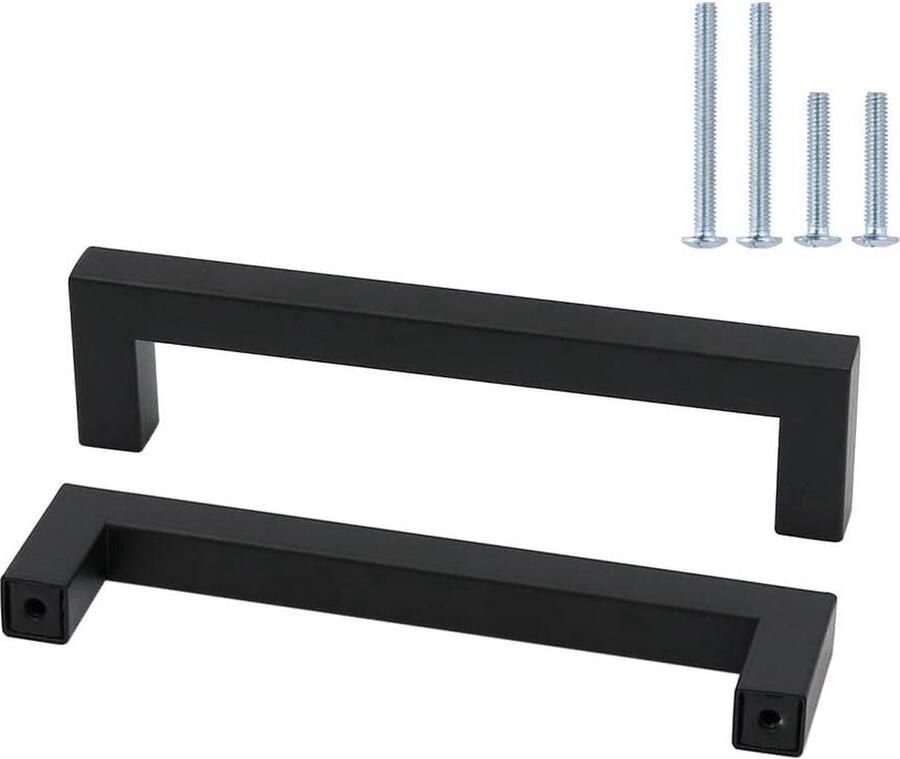 Meubelgreep zwart 128 mm roestvrij staal -LSJ12BK128 keukengreep ladegrepen