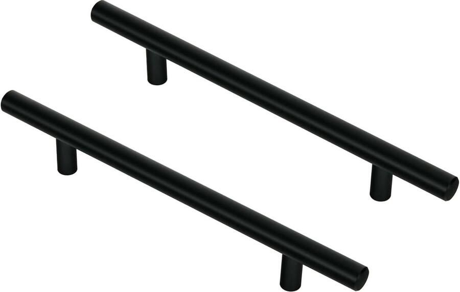 15 stuks roestvrij staal zwarte kastgrepen meubelgrepen 128 mm gatafstand laden handgrepen zinklegering keukengrepen garderobegrepen met schroeven boorgatafstand: 128 mm cabinet handle black