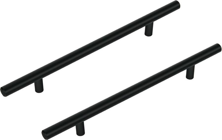 15 Stuks Roestvrij Stalen Kasten Grepen Zwarte Meubelgrepen met 160 mm Gatafstand