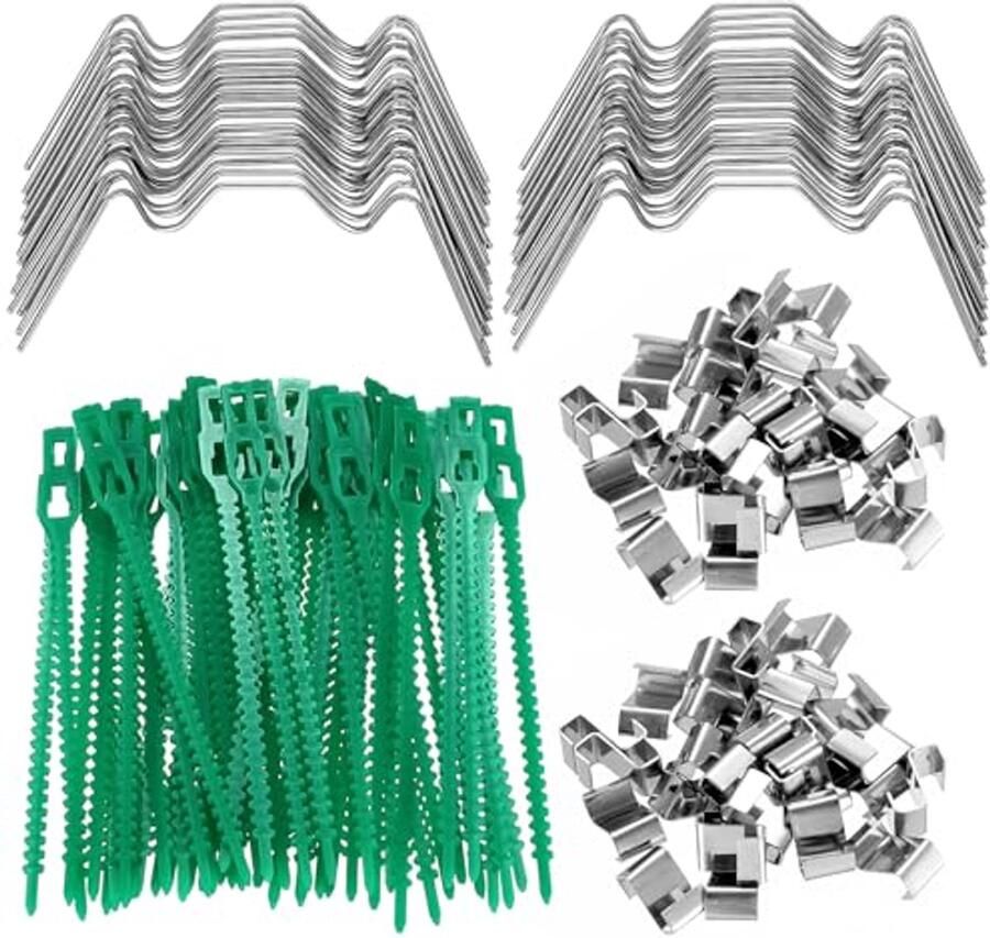 150 Stuks Broeikasklemmen Set Roestvrij Stalen Bevestigingsmateriaal voor Kassen