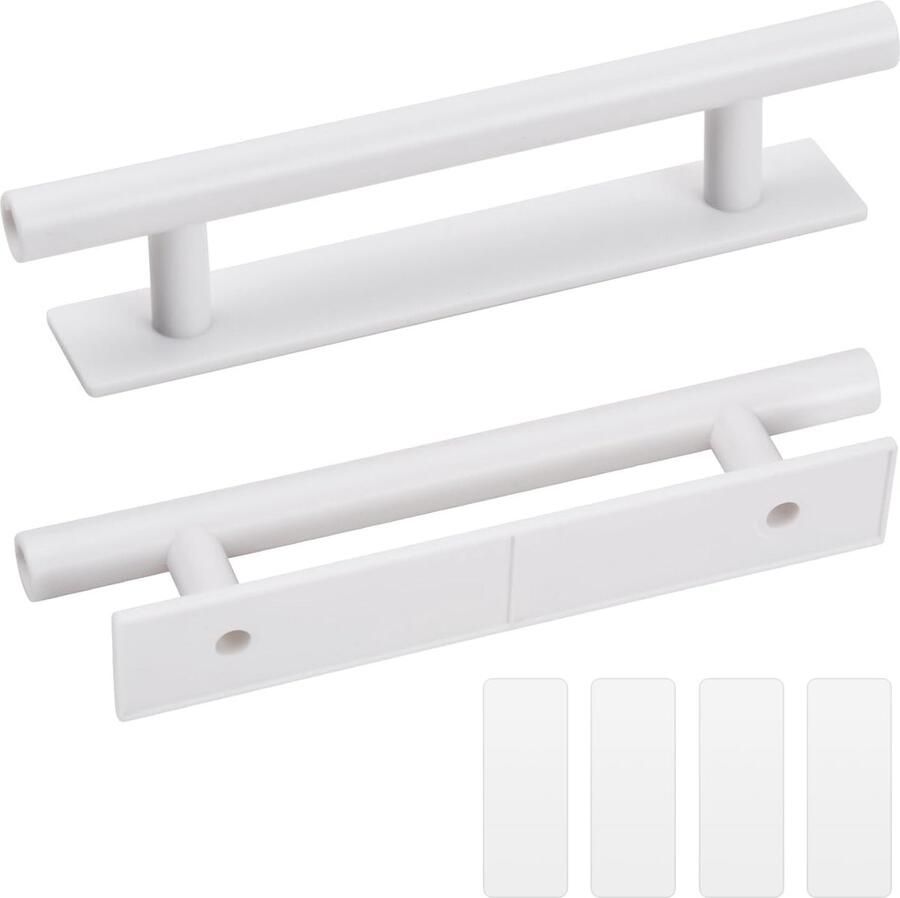 150mm Zelfklevende Meubelgrepen Keukenkast en Lade Handgrepen 4 Stuks Zwart Metaal