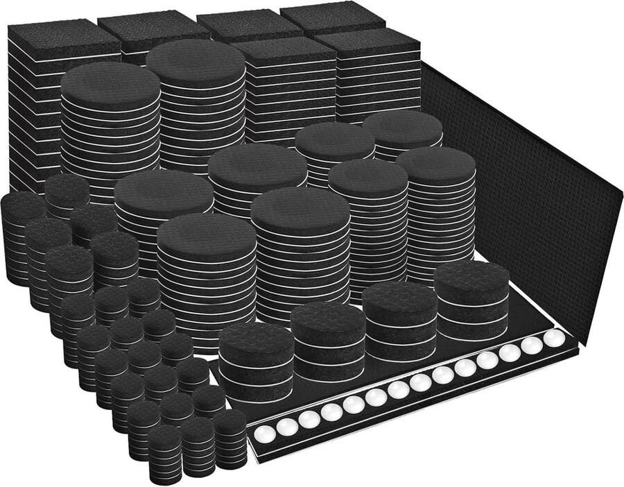156 stuks Antislip Meubel Pads Zelfklevende Rubber Voeten Anti Kras Vloerbeschermers Stoelpoot Pads Hardhouten Vloeren Gemengde Maat Vloerbeschermer