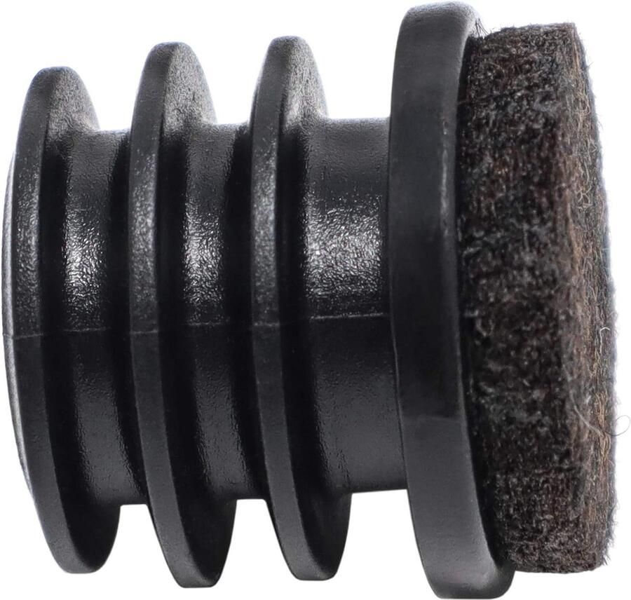 16 lamellenstoppen met vilt zwart Ø 21-23 mm meubelglijders stalen buisstoelen