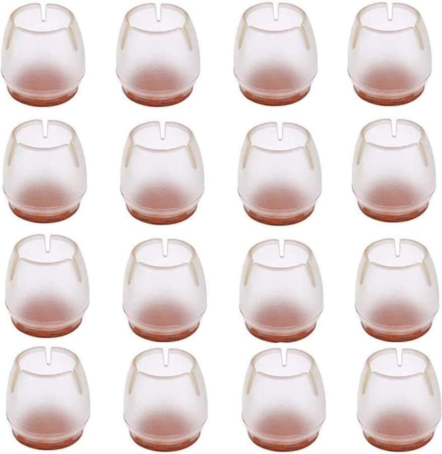 16 ronde stoelpootbeschermers rubberen doppen siliconen tafelmatten ronde meubelpootbeschermers (geschikt voor ronde maten met een diameter van 12-16 mm)