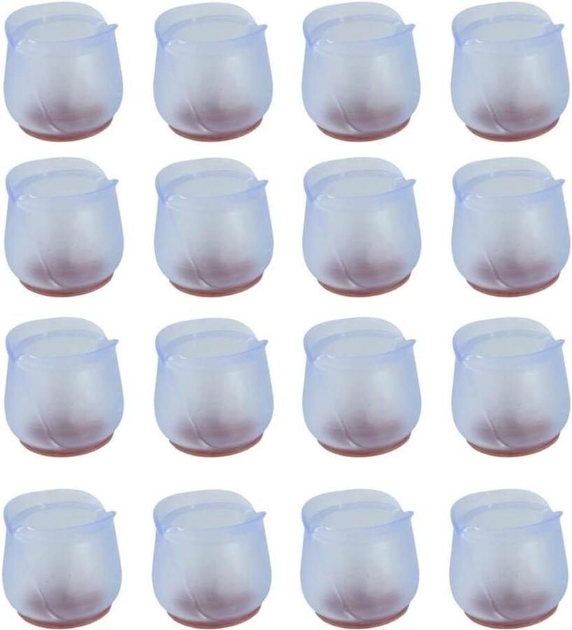 Siliconen Stoel Been Vloerbeschermers Set van 16 Meubels Voeten Caps Covers Rond Past voor 52-58mm Benen