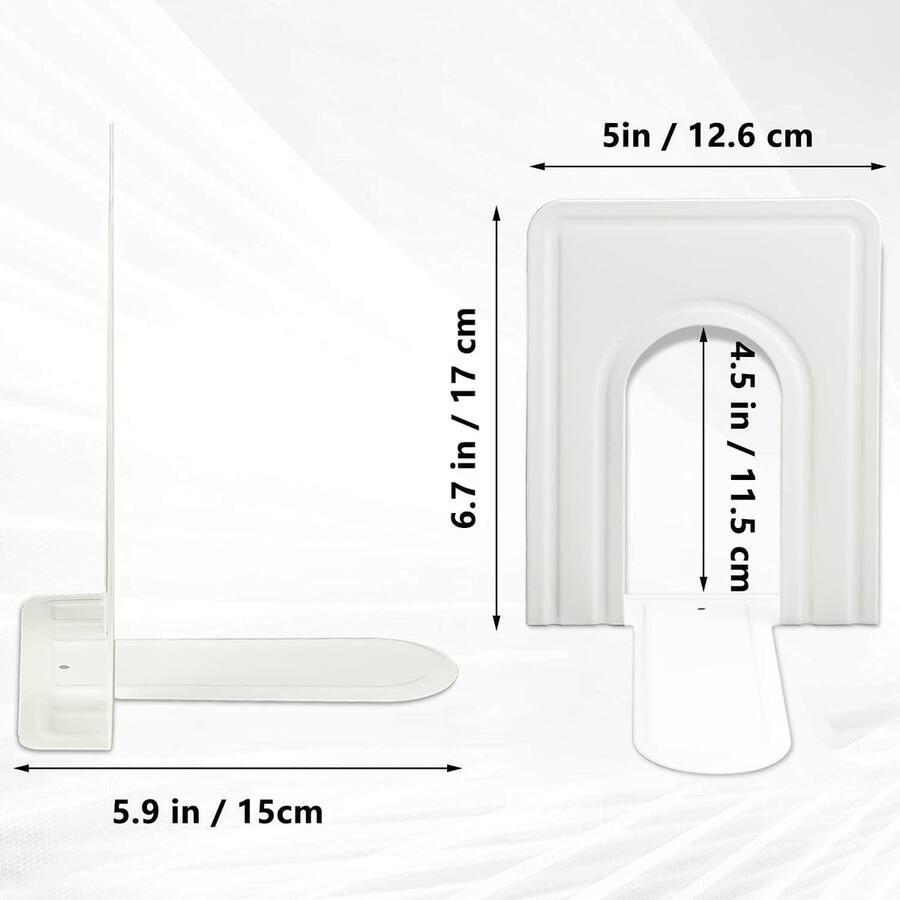16 stuks metaal bureau boekensteunen wit 17 x 12 x 15 cm