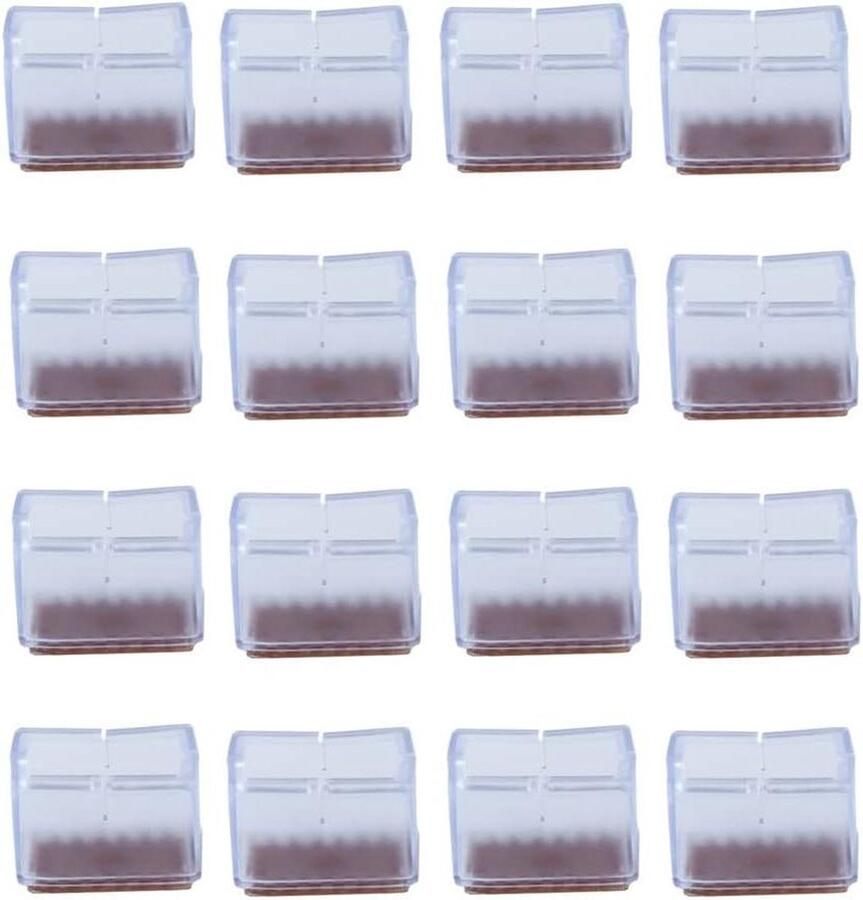 16 stuks siliconen stoel been vloerbeschermers meubels voeten caps covers vierkant 55-65mm benen