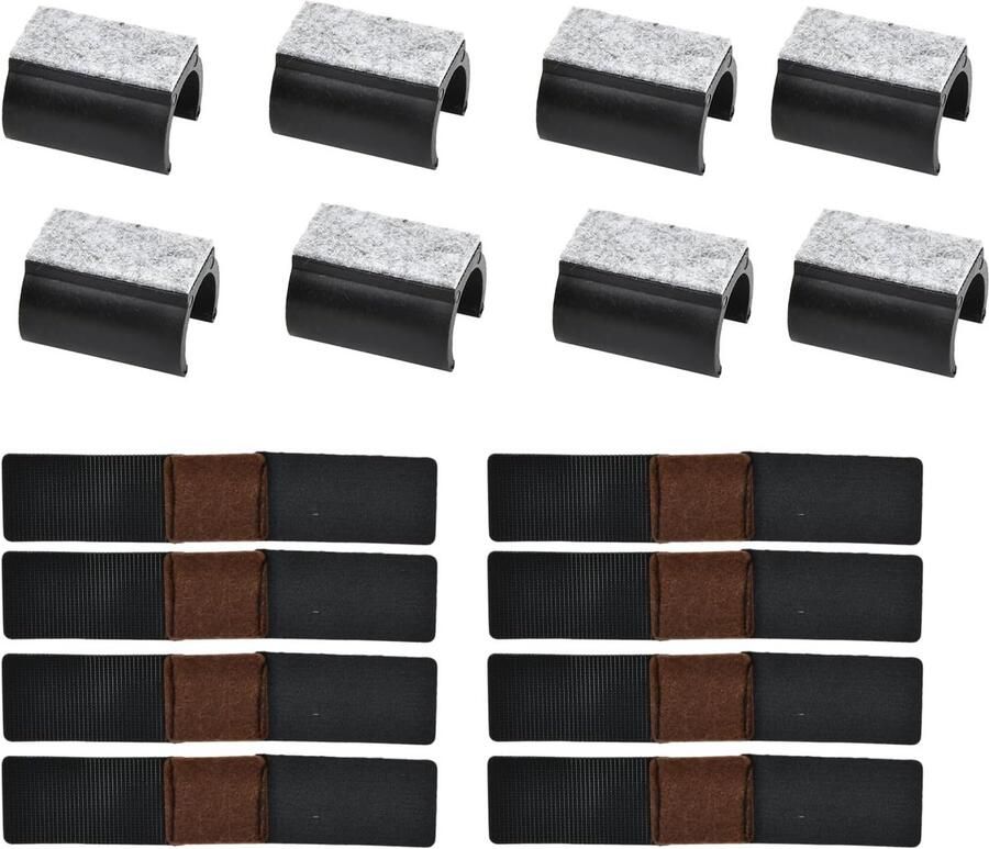 16 stuks stoelpootdoppen beschermkappen met vilt zelfklevend herbruikbaar voor meubels beschermt hardhouten vloeren voorkomt krassen vermindert geluiden vloerbescherming meubelaccessoires