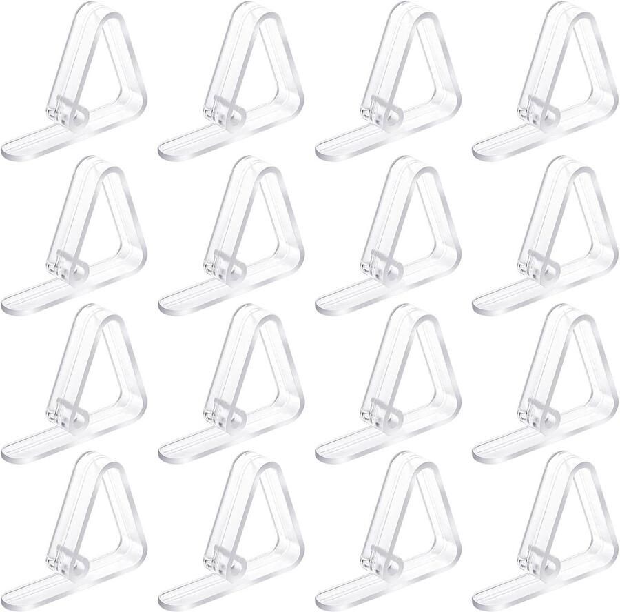 16 stuks tafelkleedklemmen kunststof tafelklemmen transparante tafelklemmen verstelbare tafelkleedklemmen flexibel beweegbaar tafelkleppen voor binnen en buiten dikke tafels