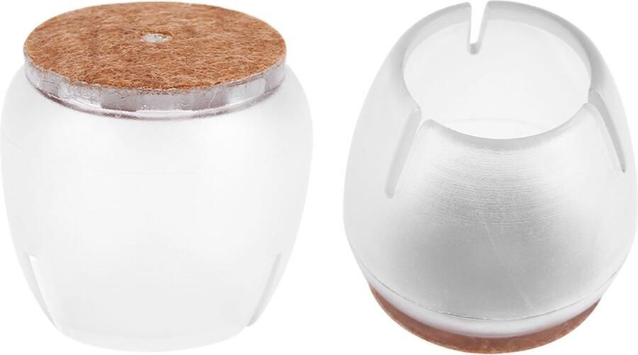 16 stuks Transparante PVC tafel- en stoelmeubelpoot antislip voetkussens bekerhoezen vloerbeschermers S