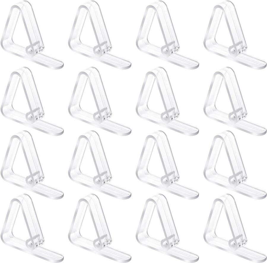 Allecto Plus 16 stuks tafelkleedklemmen transparant Verstelbare tafelklemmen voor dikke tafels binnen en buiten