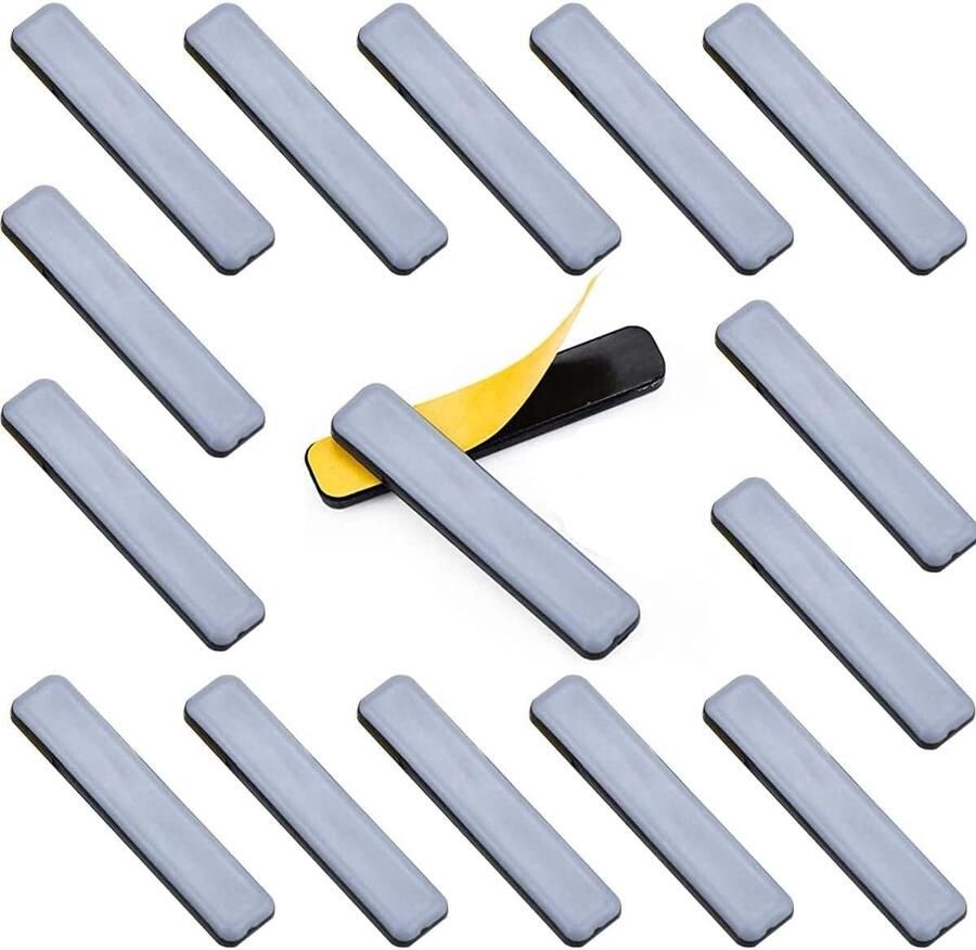 16 stuks zelfklevende teflon glijders 15 x 75 mm robuuste meubelglijders tapijtglijders PTFE glijoppervlak voor het gemakkelijk verplaatsen van zware meubels