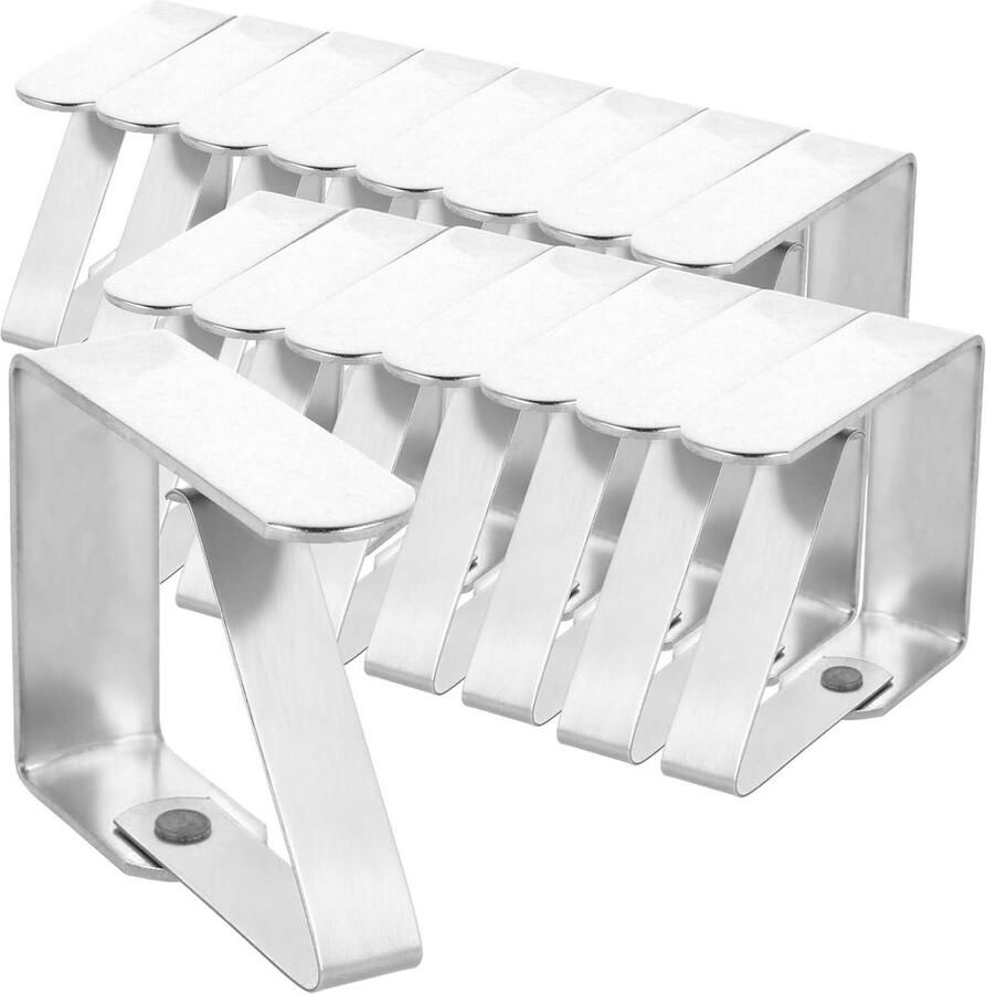 16 x Premium Stainless Steel Tablecloth Clips Indoor Outdoor Table Clamp Tablecloth Clamp