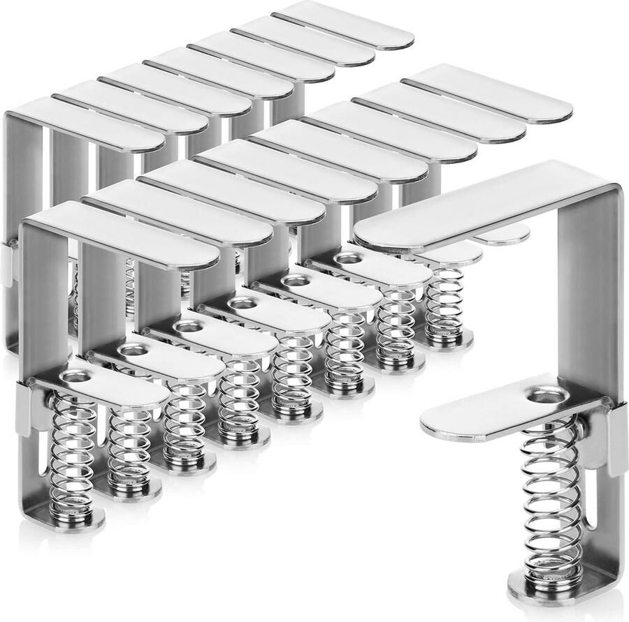 16 x tafelkleedklemmen met veer tafelklemmen van staal tafelkleedklem voor binnen en buiten