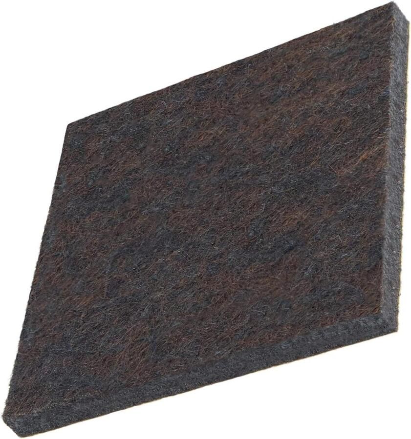 16 x viltdoppen 70x70 mm vierkant bruin zelfklevend premium kwaliteit meubelladder extra dik