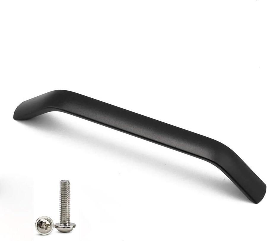 160mm Qrity keukengrepen zwart 10 stuks matzwart boorgatafstand cabinet handle black